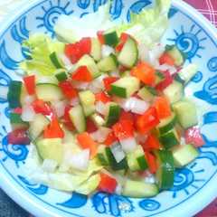 รูปของ 野菜を手軽に☆彩りサイコロサラダ