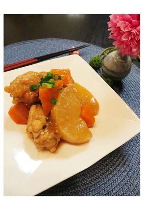 圧力鍋で♪鶏手羽元と大根の味噌煮込み-レシピのメイン写真