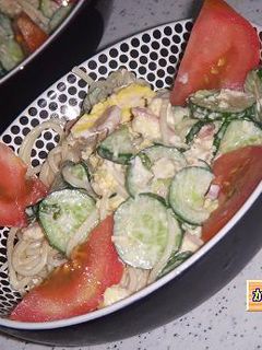 ♫たらこパスタの素でサラスパ♫-レシピのメイン写真