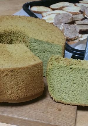 緑茶と大麦のシフォンケーキ-レシピのメイン写真