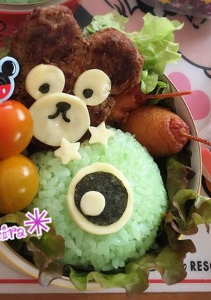 年中遠足＊ツムツム風マイク弁当-レシピのメイン写真