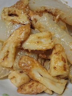 簡単☆ちくわ&こんにゃく味噌マヨ炒め-レシピのメイン写真