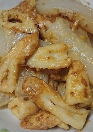 簡単☆ちくわ&こんにゃく味噌マヨ炒め-レシピのメイン写真