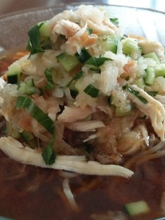 梅と鶏胸肉のおろしそば-レシピのメイン写真