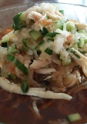 梅と鶏胸肉のおろしそば-レシピのメイン写真