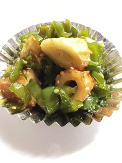 お弁当に時短!ピーマンとちくわのキンピラ-レシピのメイン写真