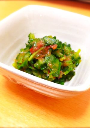 ゴーヤのさっぱり梅和え(大葉、鰹節入り)-レシピのメイン写真