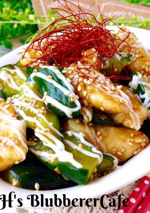 叩ききゅうり&甘辛チキンのおかずサラダ-レシピのメイン写真
