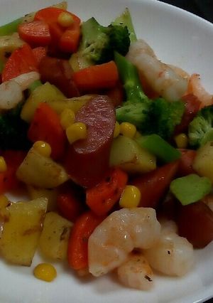 我が家の海老と野菜の炒めもの-レシピのメイン写真