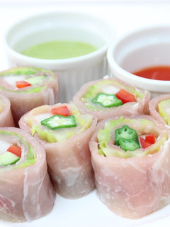 生ハムと春野菜の生春巻き-レシピのメイン写真