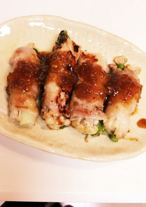 簡単!豚バラ肉巻inニンニクの芽とえのき-レシピのメイン写真