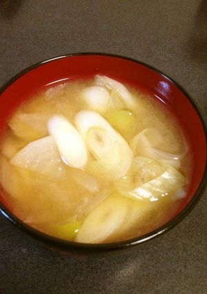 大根と玉ねぎのお味噌汁-レシピのメイン写真