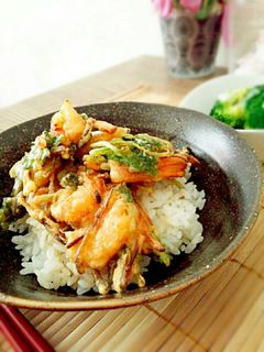 フライパンで簡単✩海老のかき揚げ丼-レシピのメイン写真