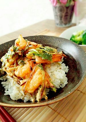 フライパンで簡単✩海老のかき揚げ丼-レシピのメイン写真