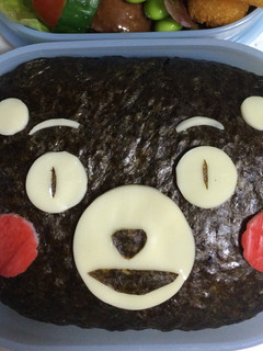 くまモンの顔だけ簡単キャラ弁-レシピのメイン写真