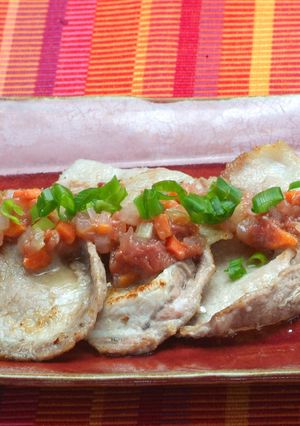 豚肉ソテーの梅野菜ソース-レシピのメイン写真