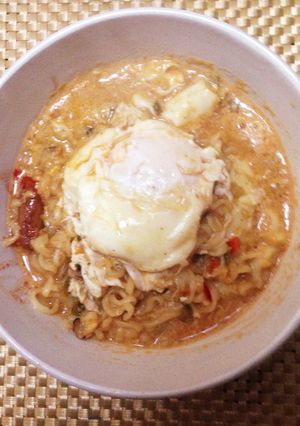 豆乳とチーズ入り、クリーミーな辛ラーメン-レシピのメイン写真
