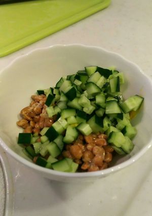 かさ増しに☆カリカリ納豆きゅうり~-レシピのメイン写真
