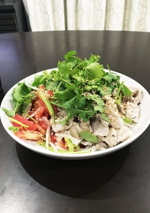 パクチーたっぷり豚しゃぶサラダ素麺-レシピのメイン写真