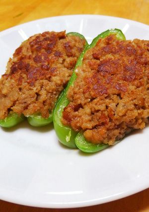 お弁当に！マルシンで簡単ピーマンの肉詰め-レシピのメイン写真