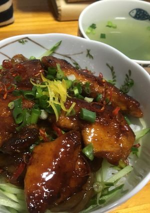時短☆楽チン☆フライドチキンの照り焼き丼-レシピのメイン写真