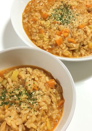 簡単 親子ランチ☆トマトチーズリゾット風-レシピのメイン写真