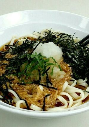 なめたけ冷やしうどん-レシピのメイン写真