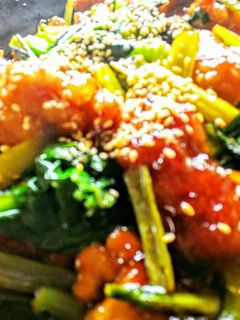 鶏肉と小松菜の甘酢炒め-レシピのメイン写真