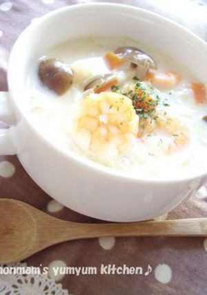 たっぷり野菜とエビのミルクスープ✿-レシピのメイン写真