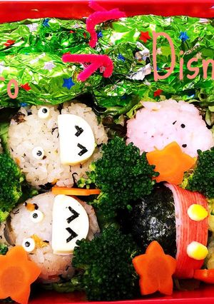 トトロとツムツムのおにぎりとミニサンド-レシピのメイン写真