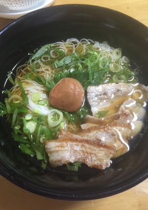 鉄板！うまうまうめ豚そーめん！-レシピのメイン写真