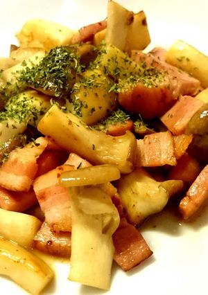彼つまみ☆エリンギベーコンバター醤油炒め-レシピのメイン写真