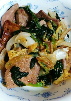 味噌レバー炒め(減塩レシピ）-レシピのメイン写真