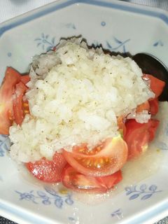 新玉たっぷりトマトサラダ♪-レシピのメイン写真