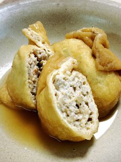 豆腐と鳥ひき肉の巾着煮-レシピのメイン写真