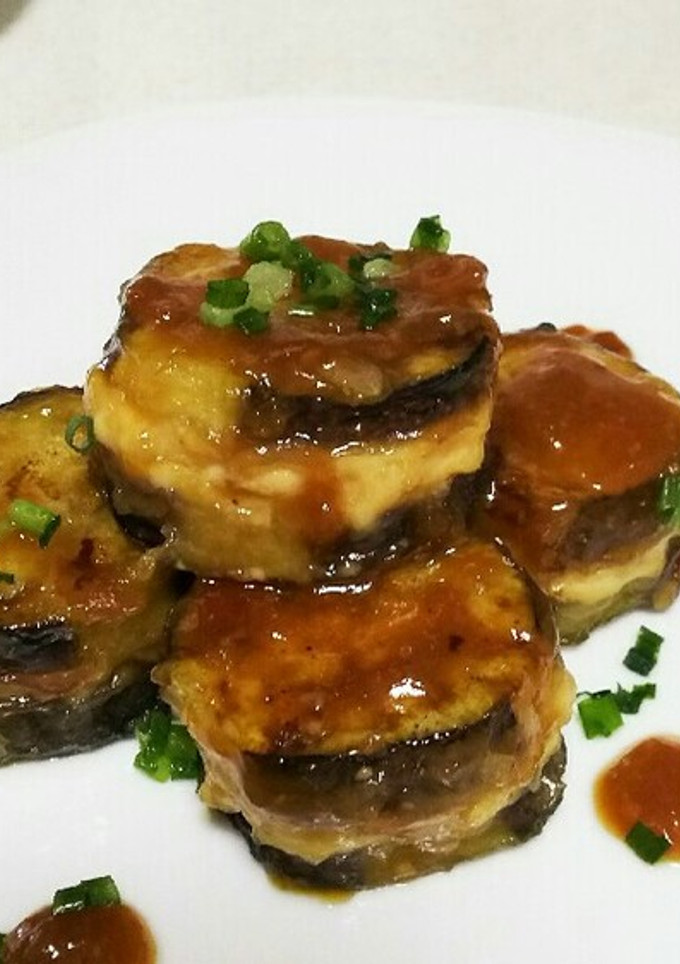 梅だれ鶏つくね～なすの挟み焼き～-レシピのメイン写真
