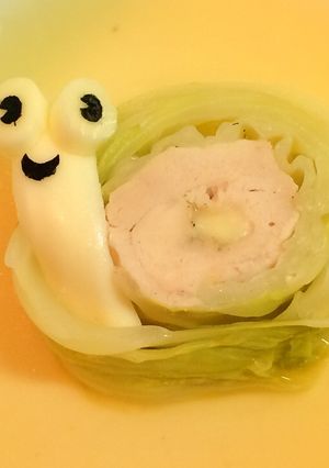 ロールキャベツでカタツムリチーズ☆-レシピのメイン写真