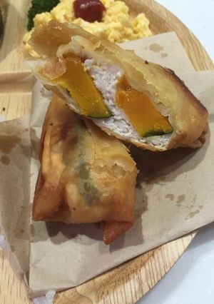 カボチャと鶏ミンチの春巻き-レシピのメイン写真
