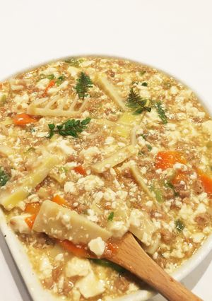 肉なし♡くずし豆腐みそ麻婆♡たけのこ入り-レシピのメイン写真