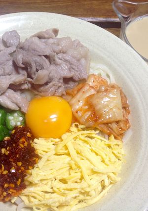 お店の味を自宅で♪冷やし豆乳うどん-レシピのメイン写真