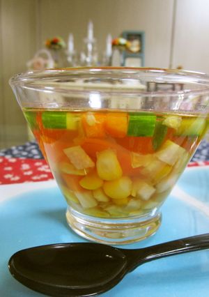 野菜のカラフル和風ゼリー-レシピのメイン写真