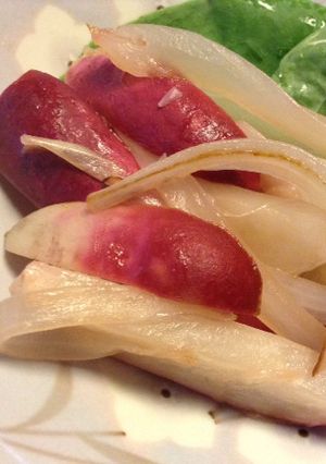ラディッシュと、新玉ネギのバター炒め-レシピのメイン写真