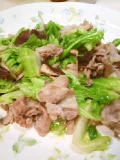 キャベツと豚肉、しいたけの花椒炒め-レシピのメイン写真