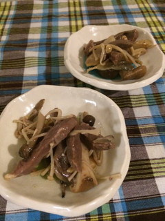 ハツときのこの塩炒め-レシピのメイン写真