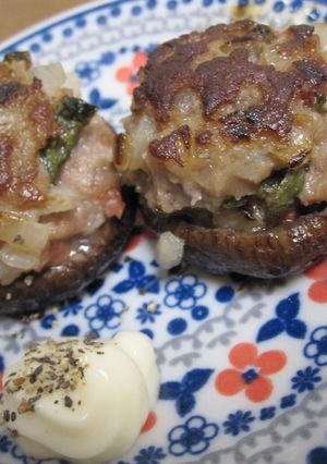 しいたけの梅入り肉詰め-レシピのメイン写真