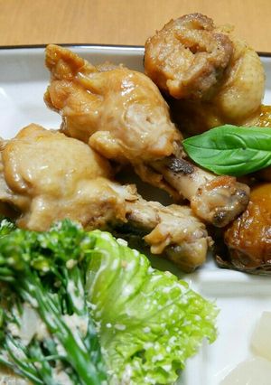 鶏手羽元の梅酒生姜煮-レシピのメイン写真