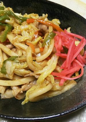 焼きうどん(醤油味&カレー風味)-レシピのメイン写真