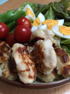 鶏胸肉とハンペンのふんわり焼き-レシピのメイン写真