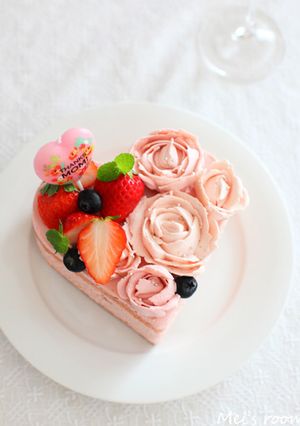 父の日にも☆ハートのデコレーションケーキ-レシピのメイン写真