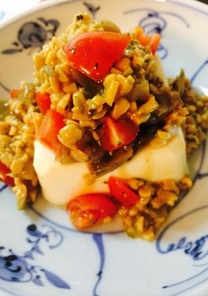 【納豆レシピ】豆腐とザーサイ-レシピのメイン写真